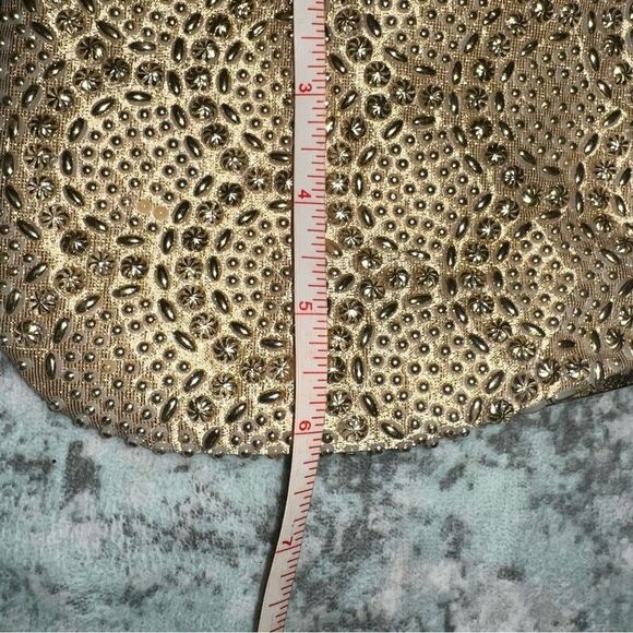 Elegant Gold Beaded Women's Clutch - Picture 4 of 6